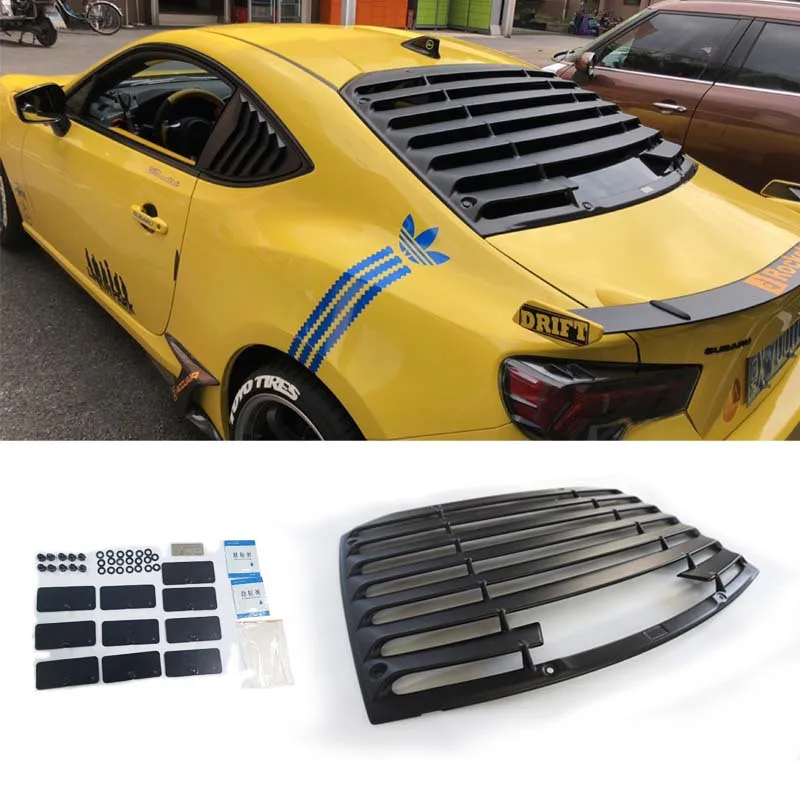 For Toyota GT86 86 Subaru BRZ TRD Air Outlet Diffuser Shutter Car Rear Window Louver Top Wing Spoiler Rear Sun Shade Blinds 