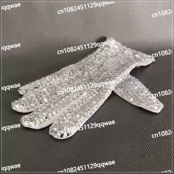 Jackson's same classic rhinestone hand-sewn white gloves