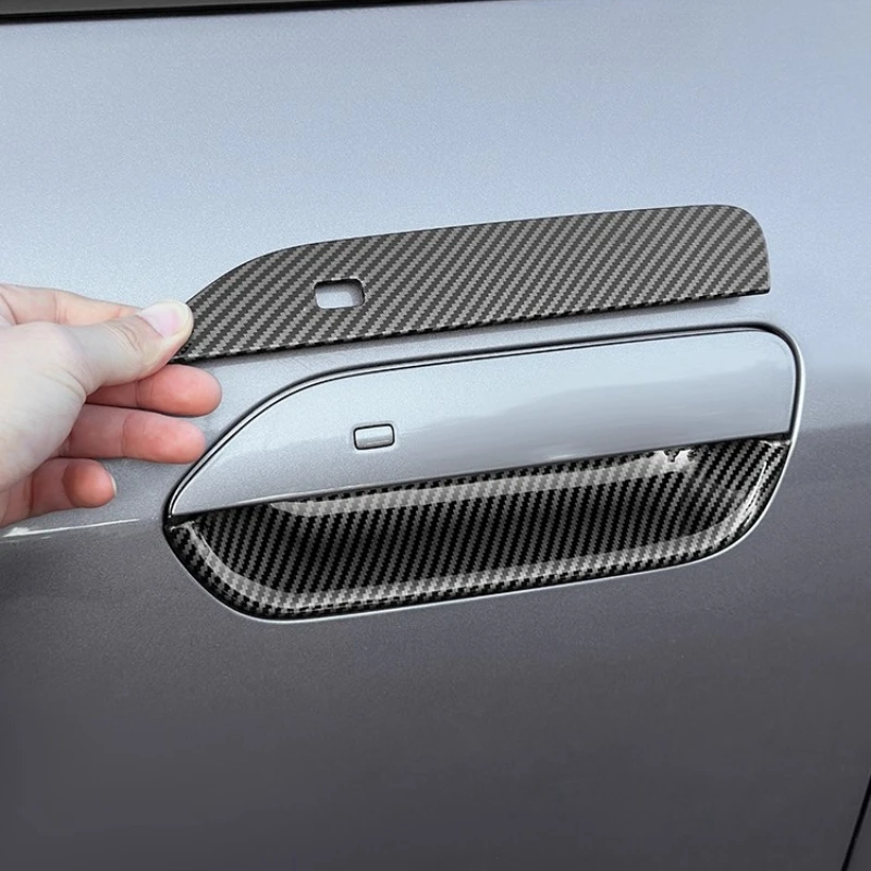 

Углеродное волокно, дверная чаша, ручка, накладка на дверную чашу, декоративная наклейка для BYD ATTO 2 YUAN PRO, внешняя модификация автомобиля