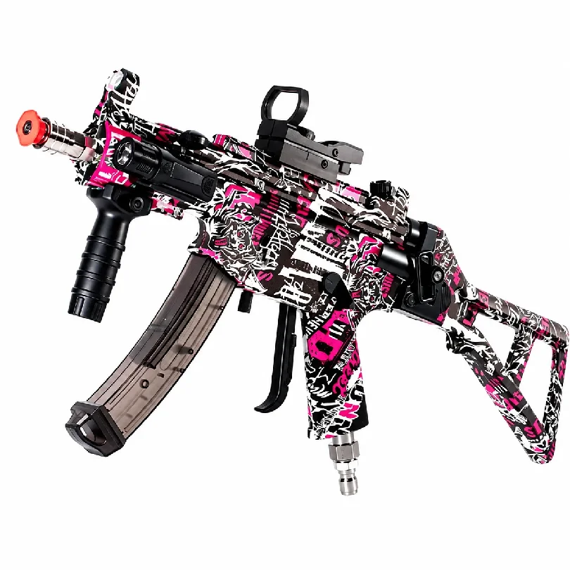 MP5 Style High Pressure Car Wash Spray Gun Alloy 3/8 quick connector Metal Water Gun with 4 Conversion Nozzles