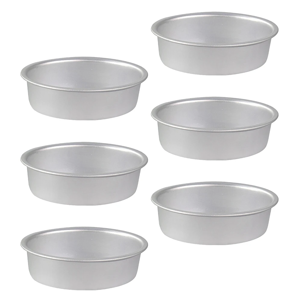 

6pcs Egg-Shaped Cake Molds Anodized Oval Baking Pans Non-Stick Demolding Kitchen Bread Pans For Home Bakery Banquet Desserts