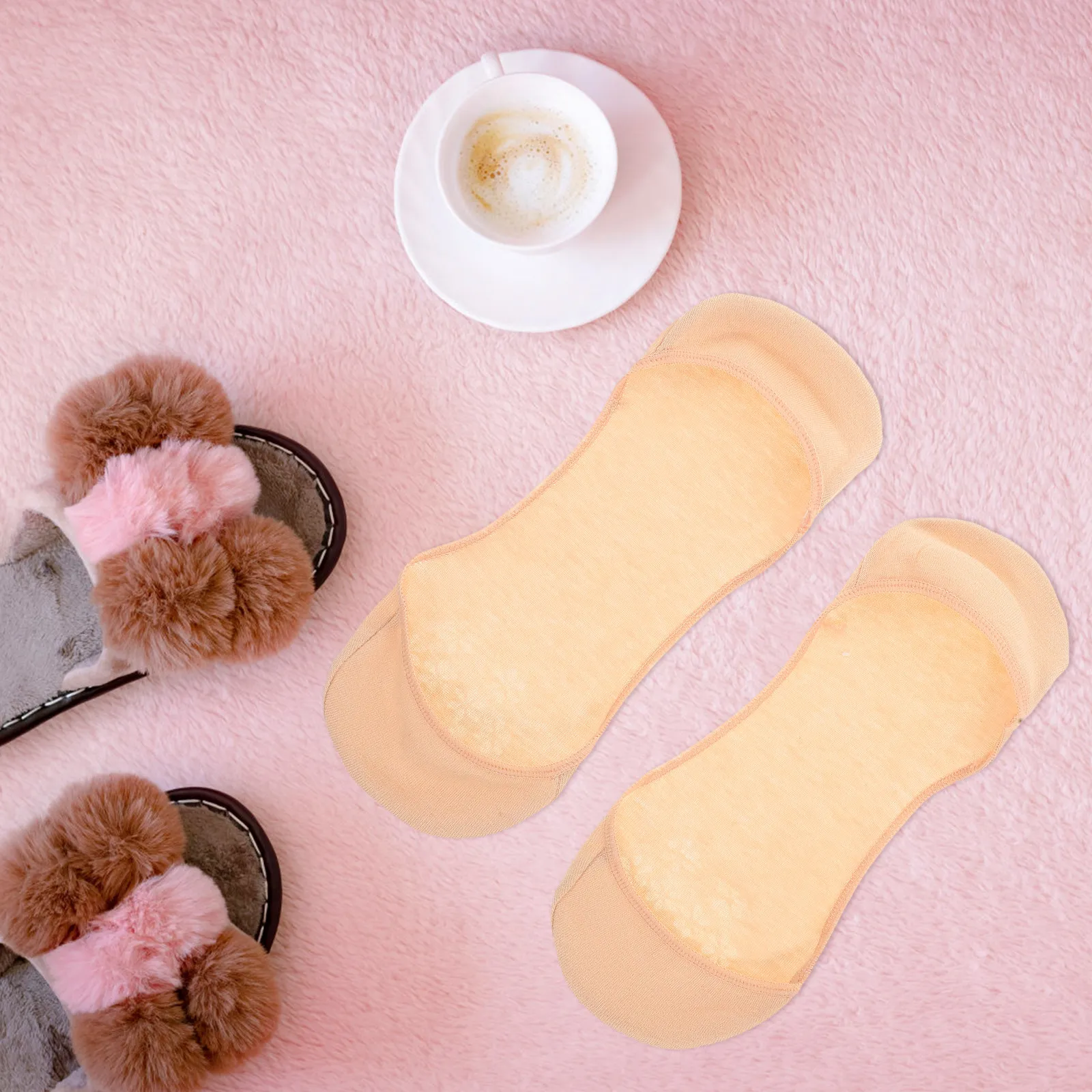 

1Pair Cotton No Show Socks Low Cut Female Summer Thin Breathable Soft Non Slip Invisible Socks for Flats High Heels Daily Wear