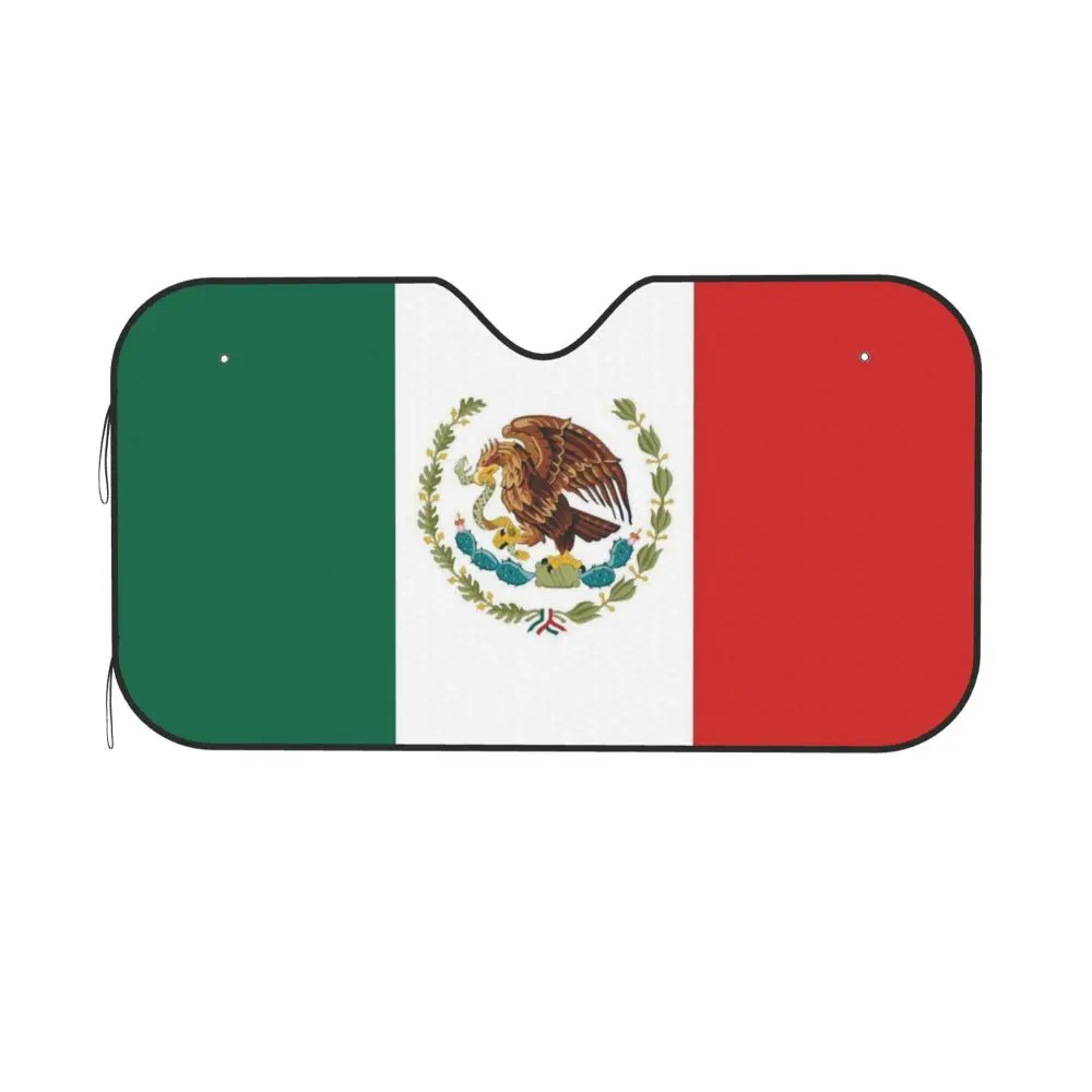 Mexican Flag Car Reflective Sun Blocker Fits Small Sedans, Mini SUVs  Standard  Sunshade Car Car Accessories