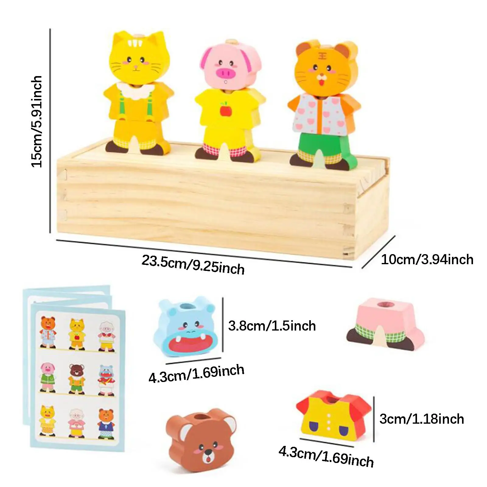 Blocchi impilabili in legno Attività di apprendimento Giocattoli educativi Riconoscimento dei colori Giocattolo sensoriale per bambini Ragazzi Ragazze dai 2 ai 5 anni Regali