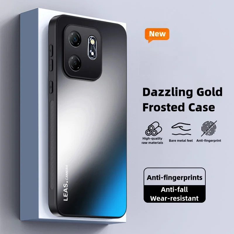 Case for Infinix Hot 50i Smart 9 HD Frosted Dazzling Gold Silicone Protection Hard Phone Cover InfinixHot50i X6531 X6531B X6532C