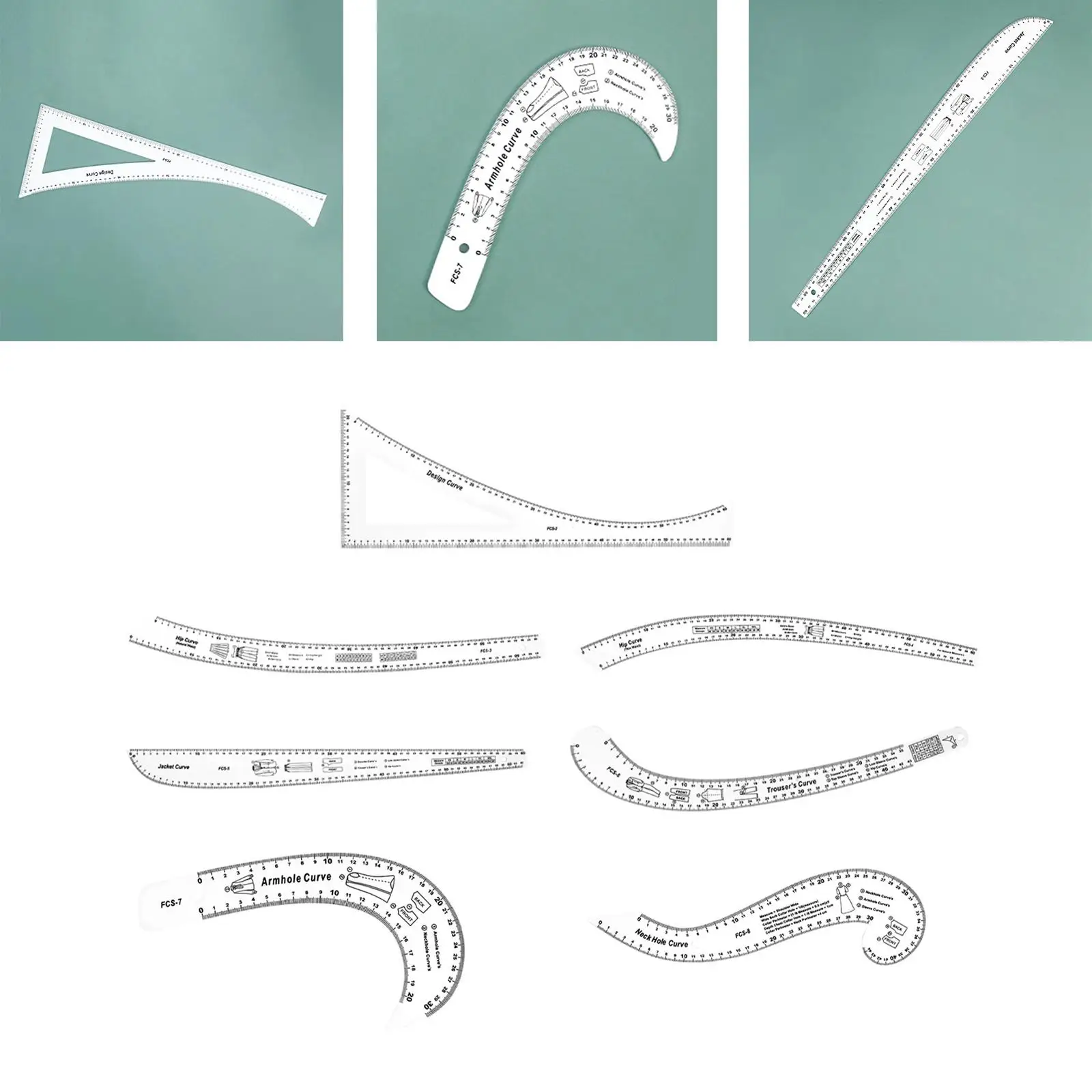 Sewing French Curve Ruler Measure Dressmaking Tailor Drawing Template Craft Tool