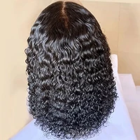 Pelucas de cabello humano sin pegamento con ondas profundas, pelucas Bob de encaje precortadas de 180 de densidad para mujeres, nudos blanqueados prearrancados, encaje frontal transparente