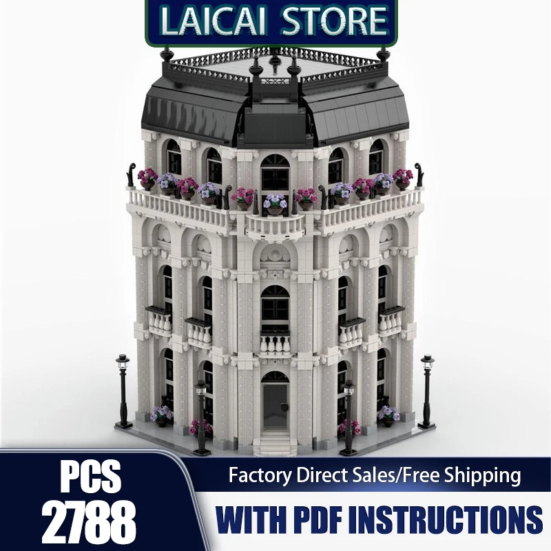 

City Street View Model Moc Building Bricks Modular House Model Technology Modular Blocks Gifts Christmas Toys DlY Sets Assembly