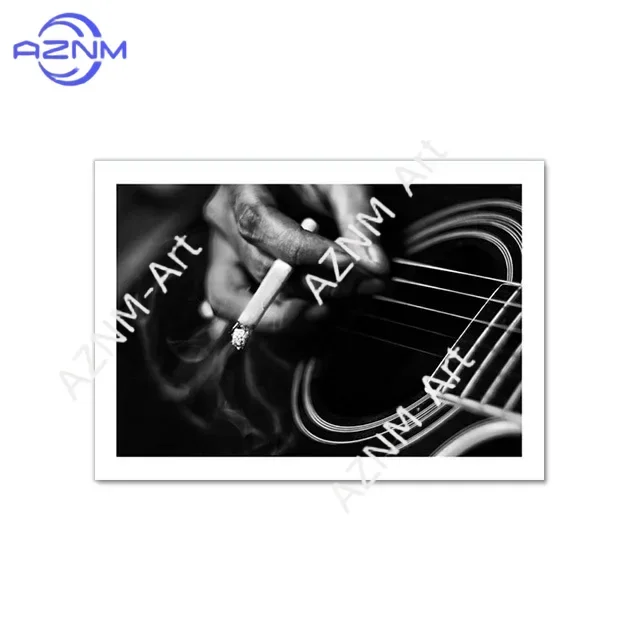 1PC Vintage Music Black and White Vinyl Record Headphone Lyrics Music Studio Canvas Painting Living Room Bedroom Home Decor view 6