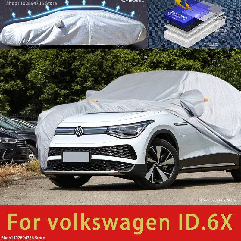 

For Volkswagen ID.6X Outdoor Protection Full Car Covers Snow Cover Sunshade Waterproof Dustproof Exterior Car accessories