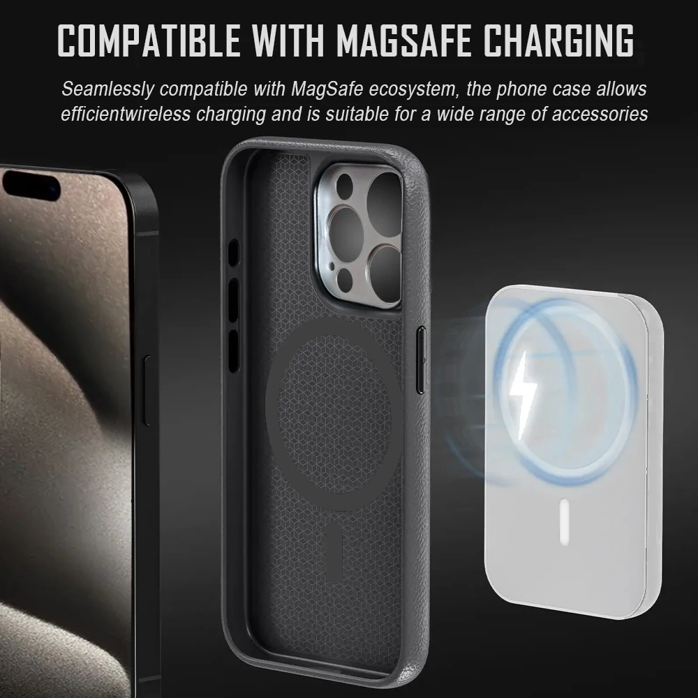 Quick Universal 67mm Filter Magnetic Attractable Leather Phone Case iPhone 15 Pro Max Car Holder for Magsafe Mobile Phone Lens