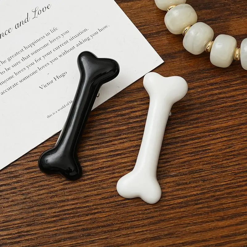 Modische Haarspangen in Knochenform für Damen und Mädchen, Lebendige Hundeknochen-Haarklammern, Seitliche Haarnadeln, Haaraccessoires – Detail 4