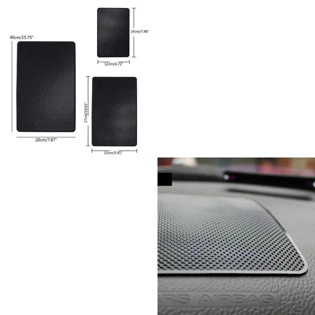 

Black Car Grip Mat Holder Anti Slile Silicone Super Sticky Pad Dashboard Mation Accessories