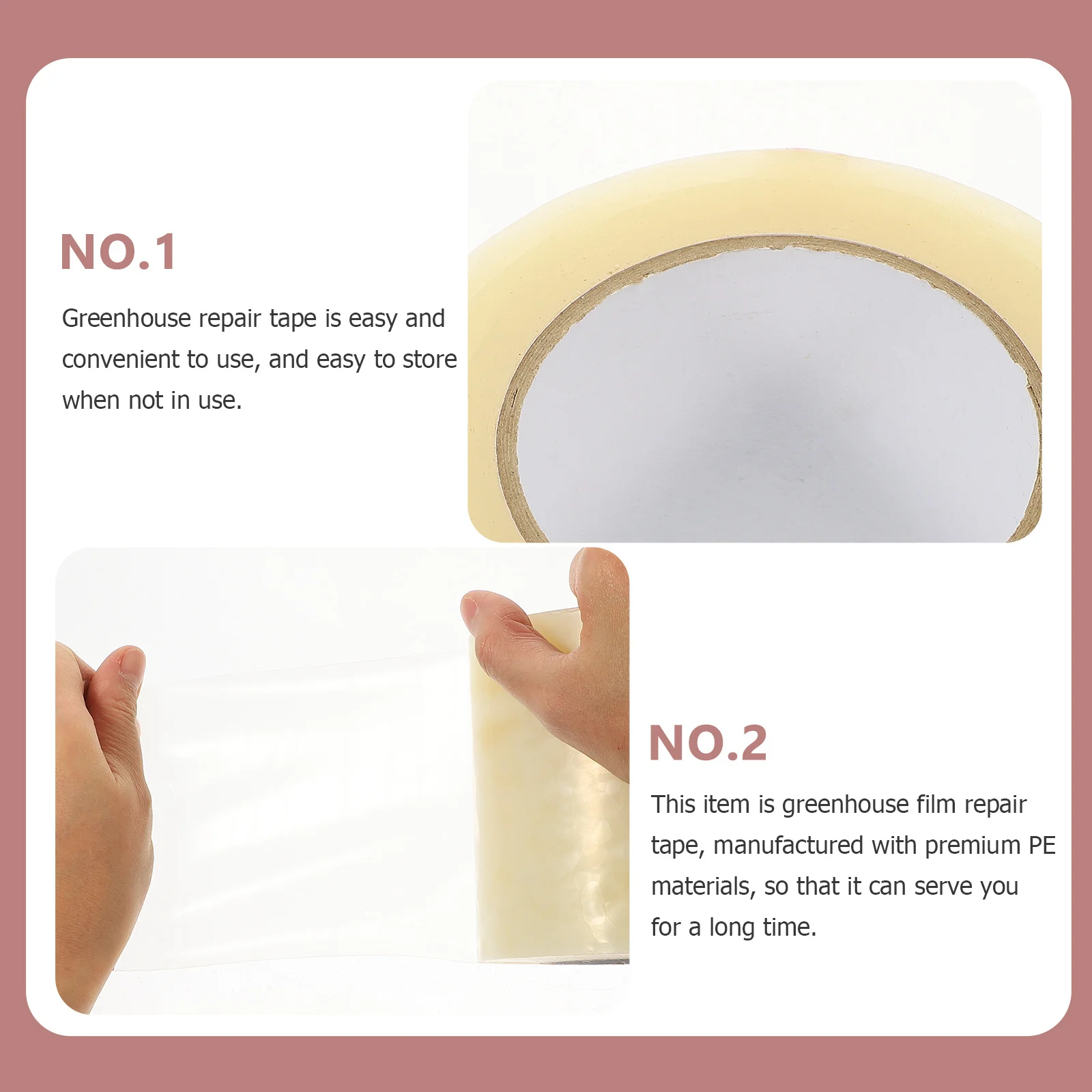 Cinta de Reparación para Invernaderos, Impermeable, Resistente a los Rayos UV, Parche de Sellado Duradero para Tiendas de Campaña, Lonas, Chaquetas, Muebles de Vinilo, Plástico para Invernaderos