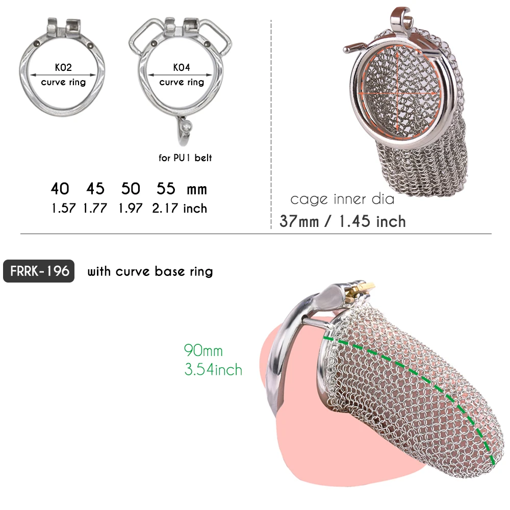 FRRK Metal Ventilate Chastity Cage for Male New Hollow Mesh Cock Lock Increase Air Flow BDSM Device Adults Sex Toys