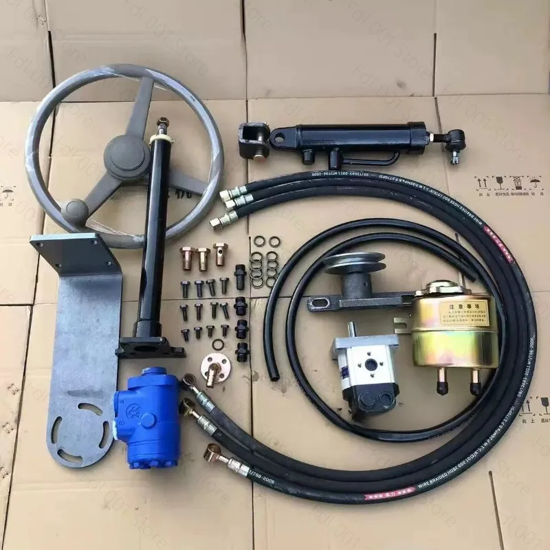 Single‑Cylinder Hydraulic Steering Assembly Double Output Left Right Handed for Four‑Wheel Tractor Modification