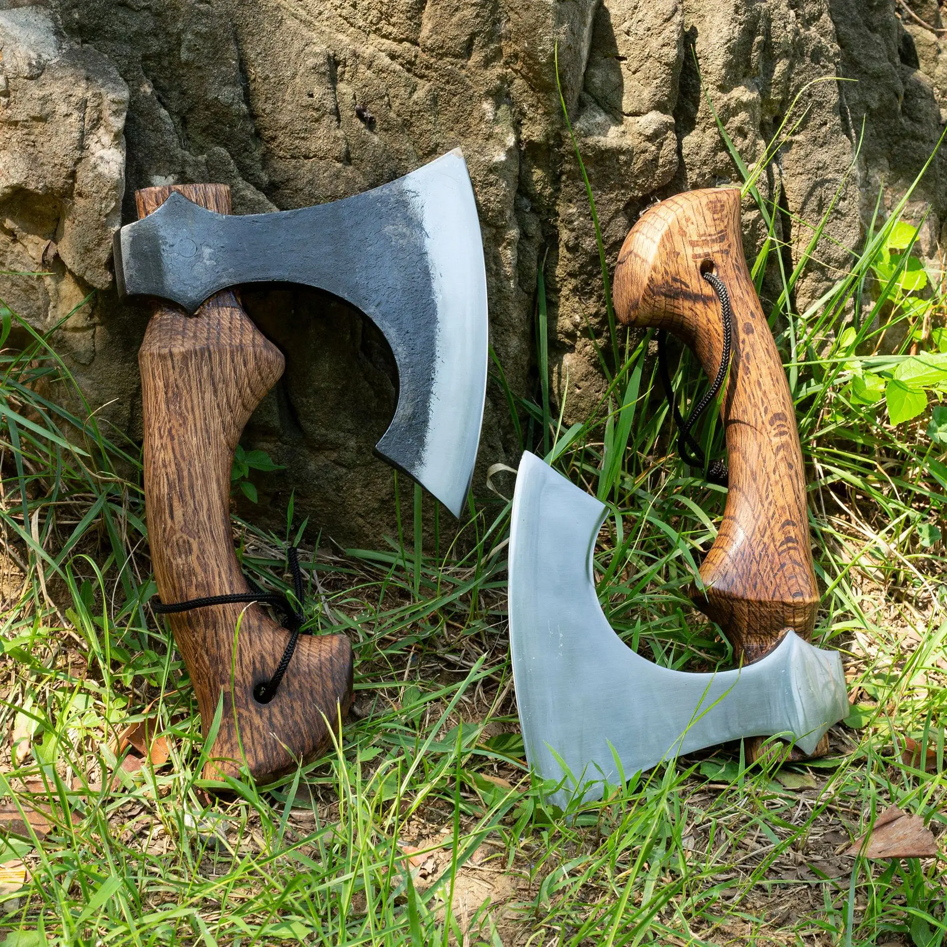 

65, высококачественный кованый топор из марганцевой стали с широким горлышком, уличный Т-актический топор, удобный бытовой ручной инструмент для валки