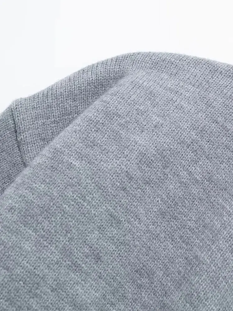 Traf 2024 Frühling kurz geschnittene Strickjacken für Frauen Einreiher Pullover Frauen Langarm Strickjacke Frau neue Strickwaren Mantel