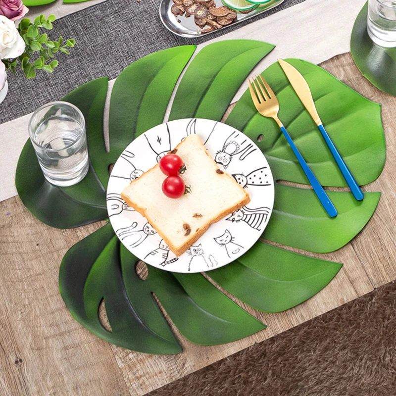 

Simulation Plant Hollow Outdoor Turtle Back Leaf Placemat, Insulated Table Mat, Non-Slip, Household, Anti-Hot