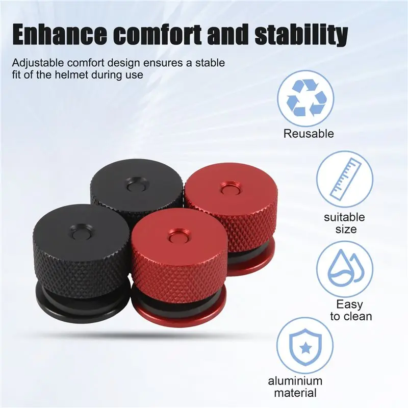 A98E-2Pairs Welding Hood Helmet Fasteners Aluminum Helmet Headgear Replacement Part Accessories Screws Flip Hood For Hard Hat
