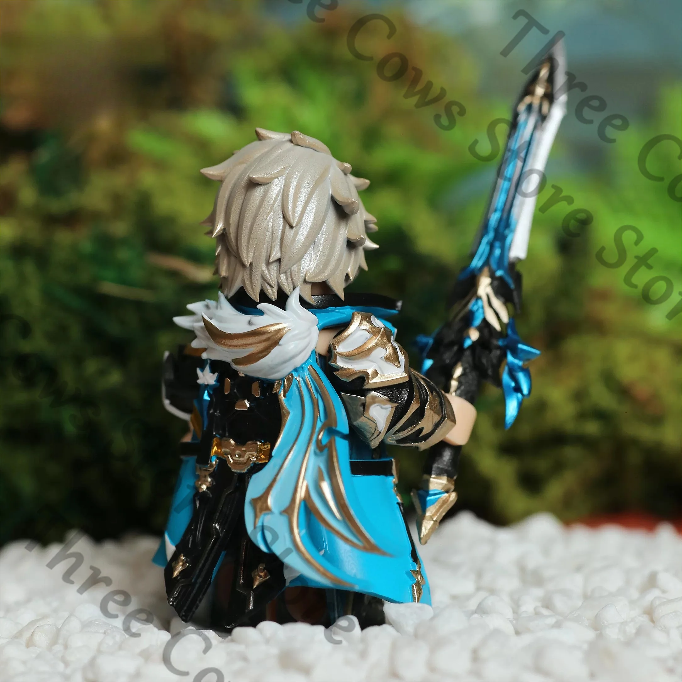 Genshin Impact Varka Cosplay Anime Figuren Modell Mini Handgefertigte Modelle Bausatz zum Zusammenbauen Garage Kits Figuren Zubehör für Fans