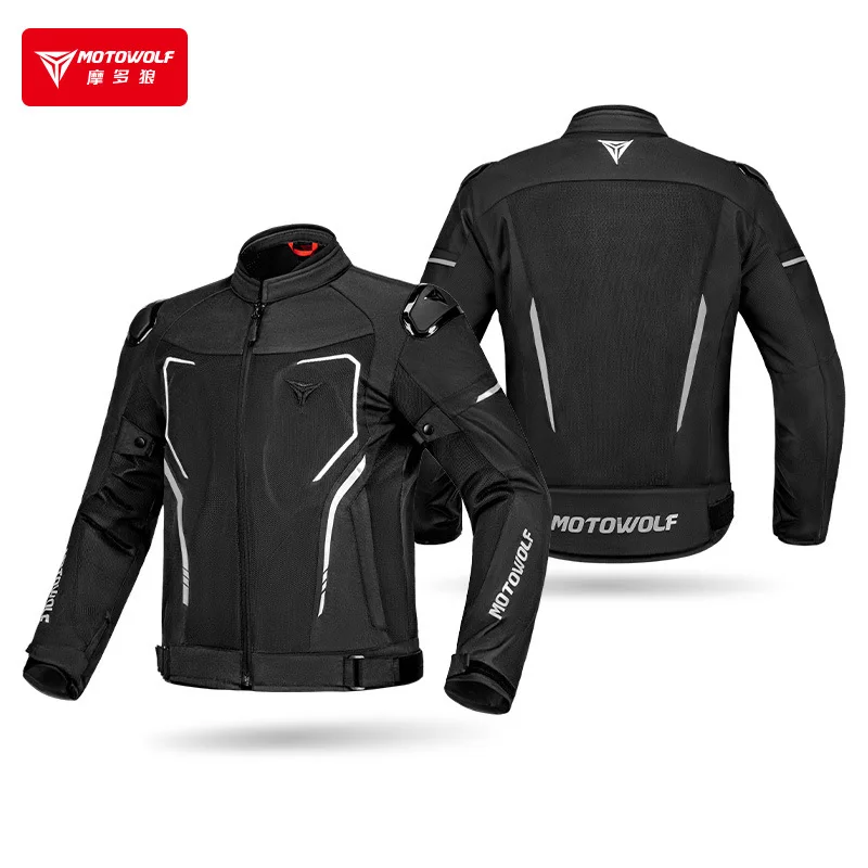 

Мотоциклетный костюм для верховой езды на открытом воздухе, летняя куртка для верховой езды с дышащей сеткой и встроенным защитным снаряжением CE для предотвращения падения