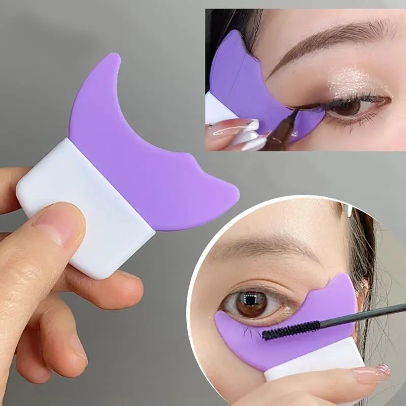 Plantilla para sombra de ojos, delineador de Ojos de silicona, ayuda al aplicador de rímel, plantillas multiusos para delinear los ojos, herramienta de maquillaje