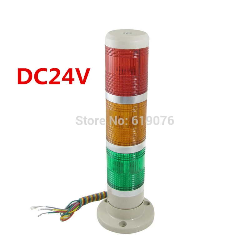 LED steady warning lamp DC24V Red Yellow Green Safety Signal Industrial Tower Light Warning Stack Lamp Alarm Apparatus