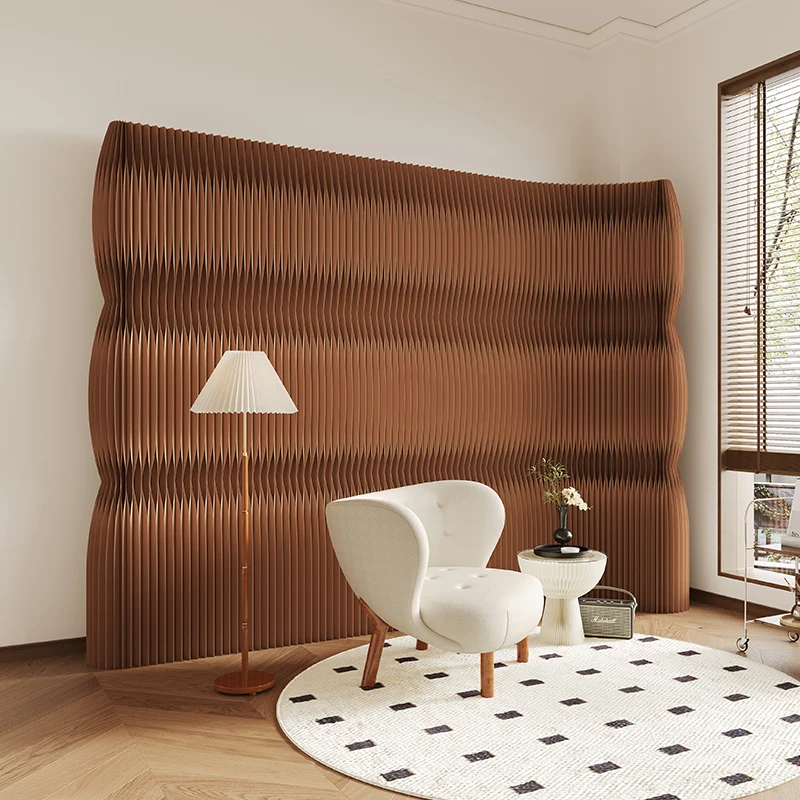 Spazepaper H210cm Paper Folding Partition Wall Screens Room Divider With Light For Wedding Decor And Retail Store