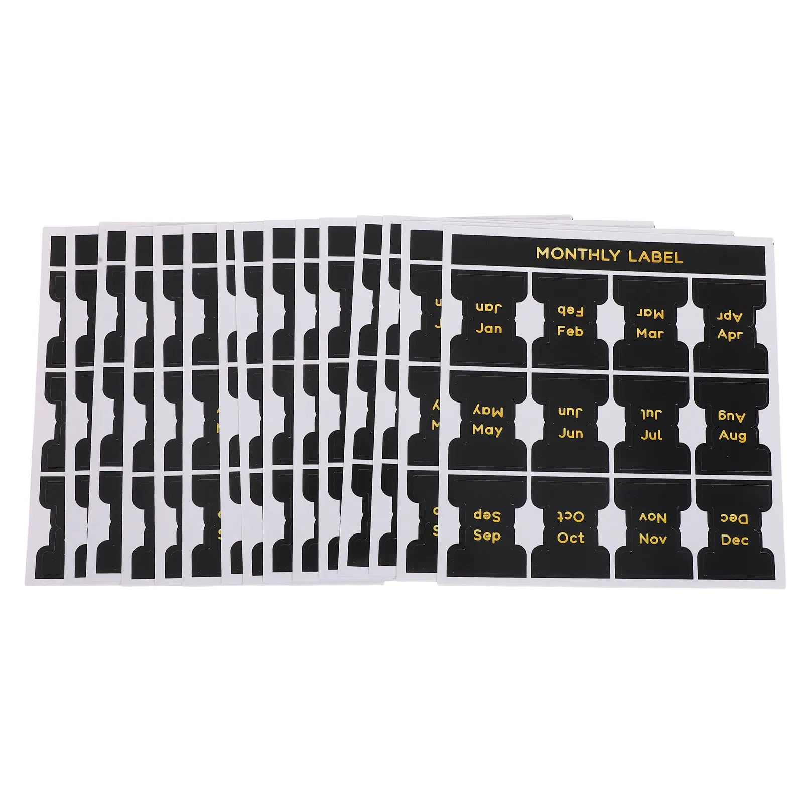 

15 Sheets Monthly Index Tabs Decorative Adhesive Planner Stickers for Organizing Schedules Study Work Calendar Label Stickers
