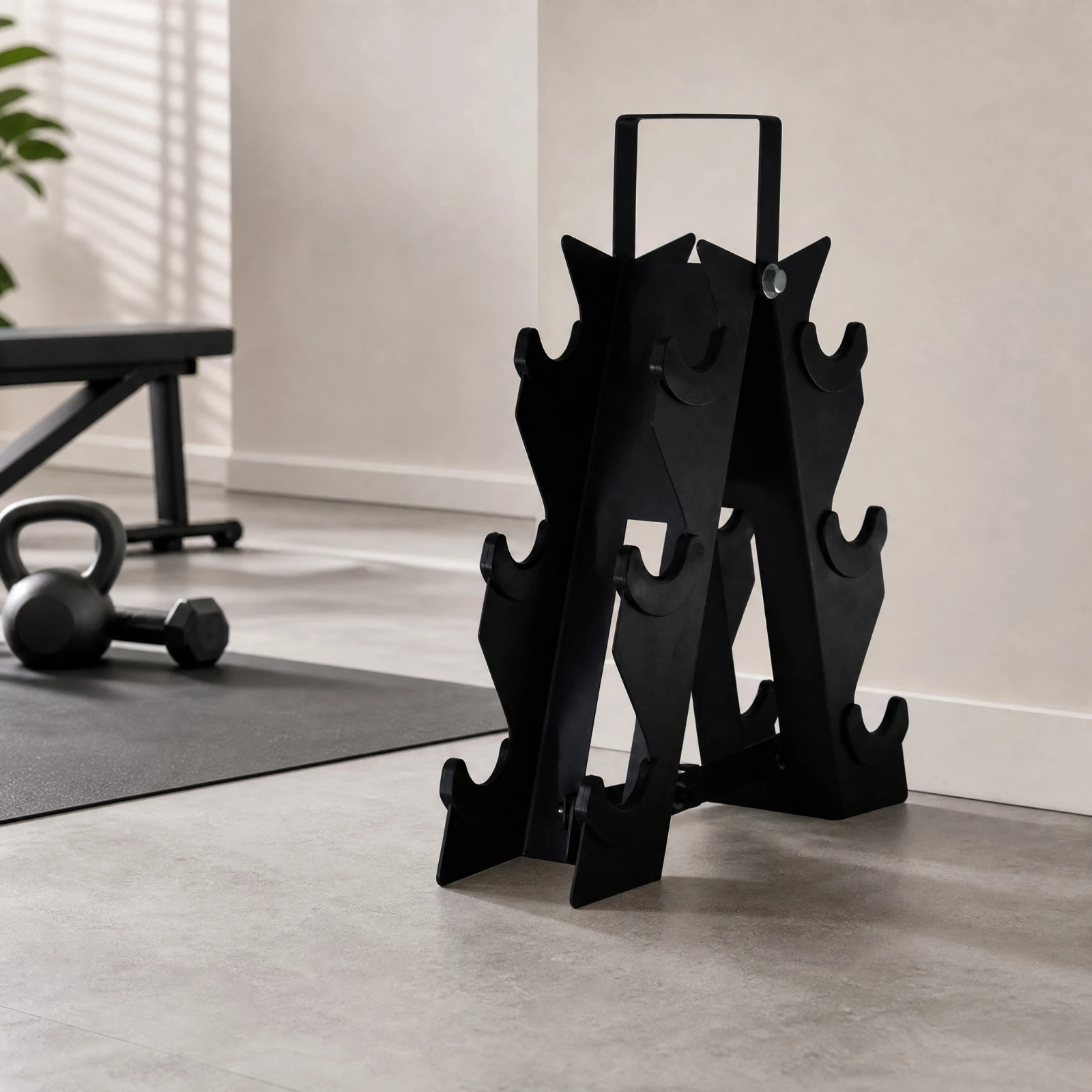 Dumbbell Storage Rack Portable Dumbbell Rack with Carrying Handle Fitness Equipment Long-Lasting Stable for Home Gym