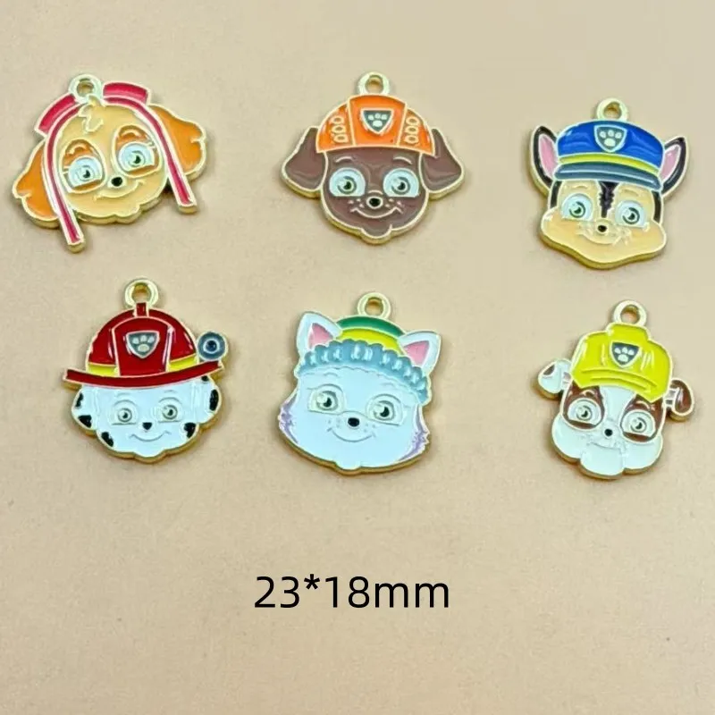 10 pcs Cartoon Animal Dog Charm Pendants Enamel Craft, Perfect for DIY Earrings, Bracelets, Neck