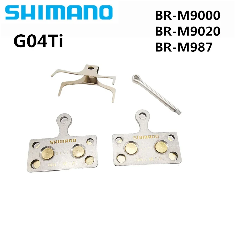 SHIMANO XTR G04Ti Bike 2-Piston Narrow Metal Disc Brake Pads for BR-M9000/M9020/M987/M985/M8100 with Spring Iamok Bicycle Parts