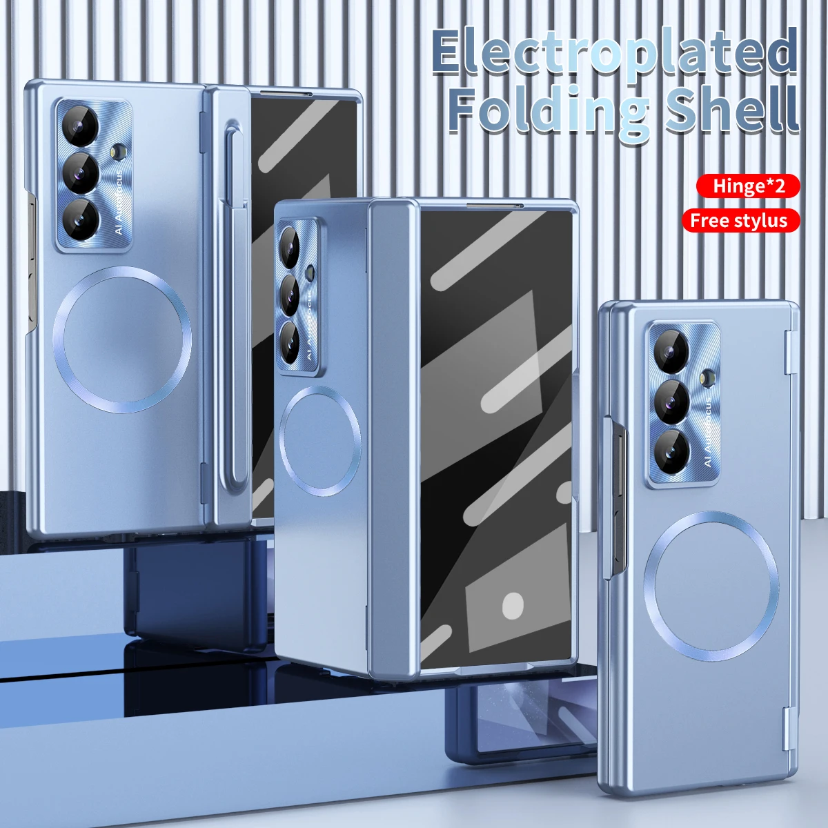 

Высококачественный чехол для телефона с магнитным покрытием и держателем для ручки S, стилус для Samsung Galaxy Z Fold 7 6, защитная петля для экрана