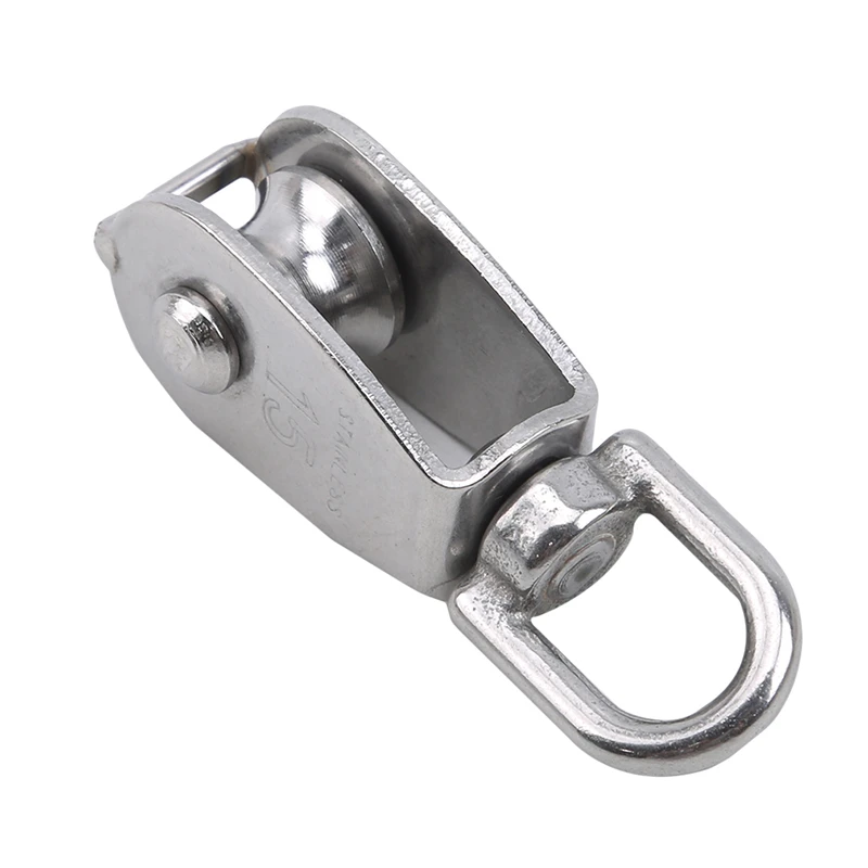 U Type Swivel Pulleys Stainless Steel Duplex Bearing Super-Silent Detachable 360 Degree Rotation Heavy Duty Traction Wheel