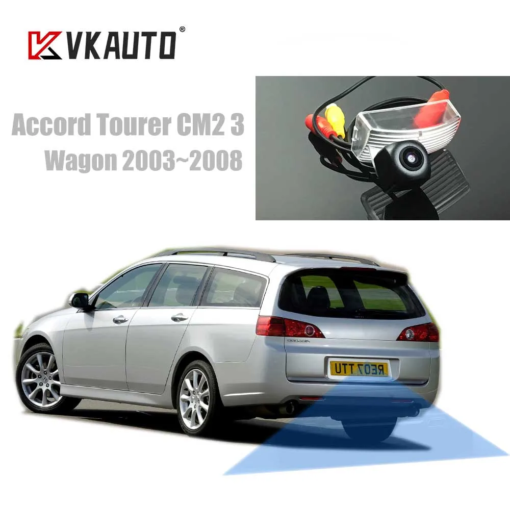 VKAUTO Fish Eye Rear View Camera For Honda Accord Tourer Wagon CM2 3 2003~2008CCD HD Night Vision Reverse Parking Backup Camera