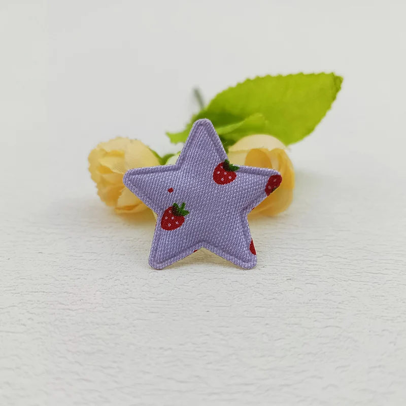 60 Stück, 3,3 cm, niedliche Erdbeer- und Stern-Applikationen zum Aufnähen, für Kinder-Haarreifen, Haarspangen, Accessoires, Hüte und zur Dekoration. – Detail 12