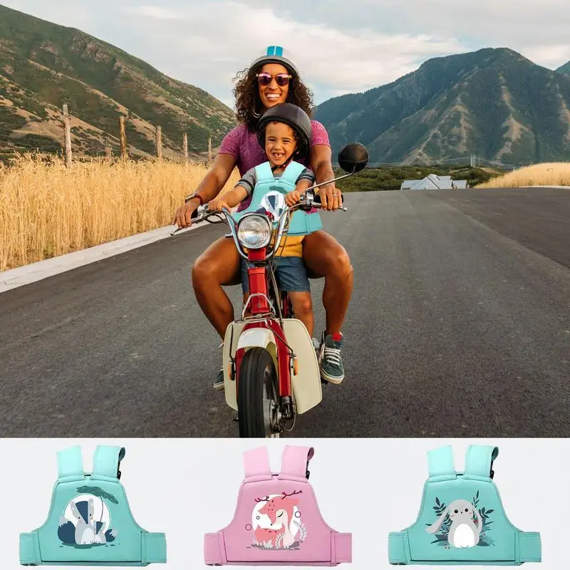 Kids Motorcycle Harness Baby Kids Safety Motorcycle Belt Cartoon Kids Motorcycle Safety Riding Harness Motor Cycle Baby Straps