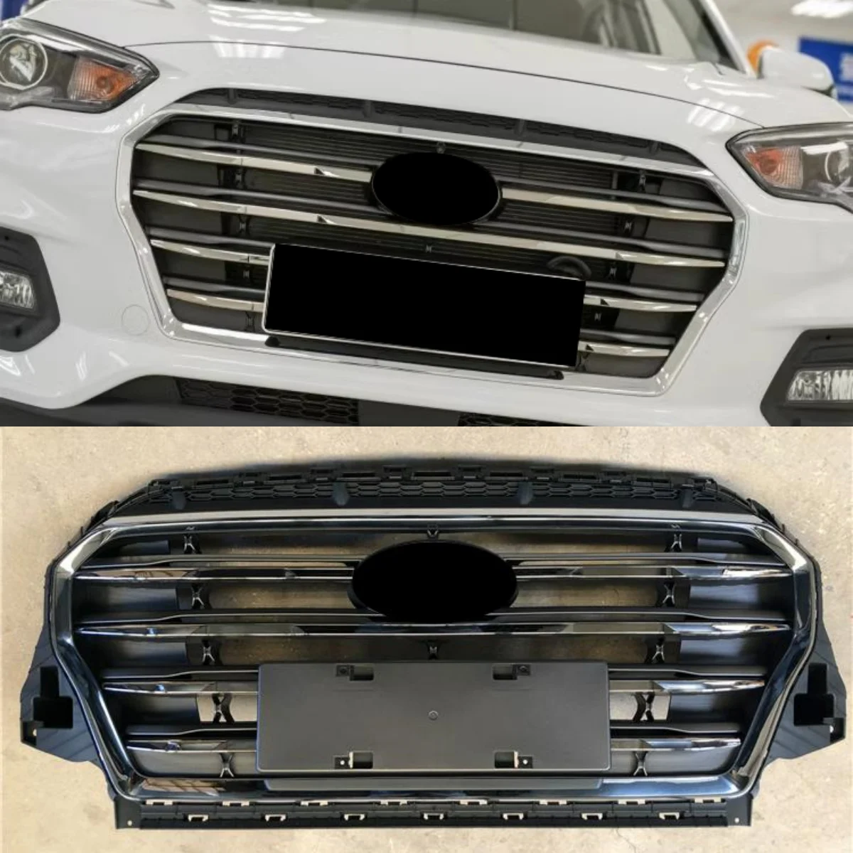 

Car Front Bumper Grill for Hyundai ix35 2018-2019 deluxe OEM style Mask net radiator grille Body kit Car Accessories