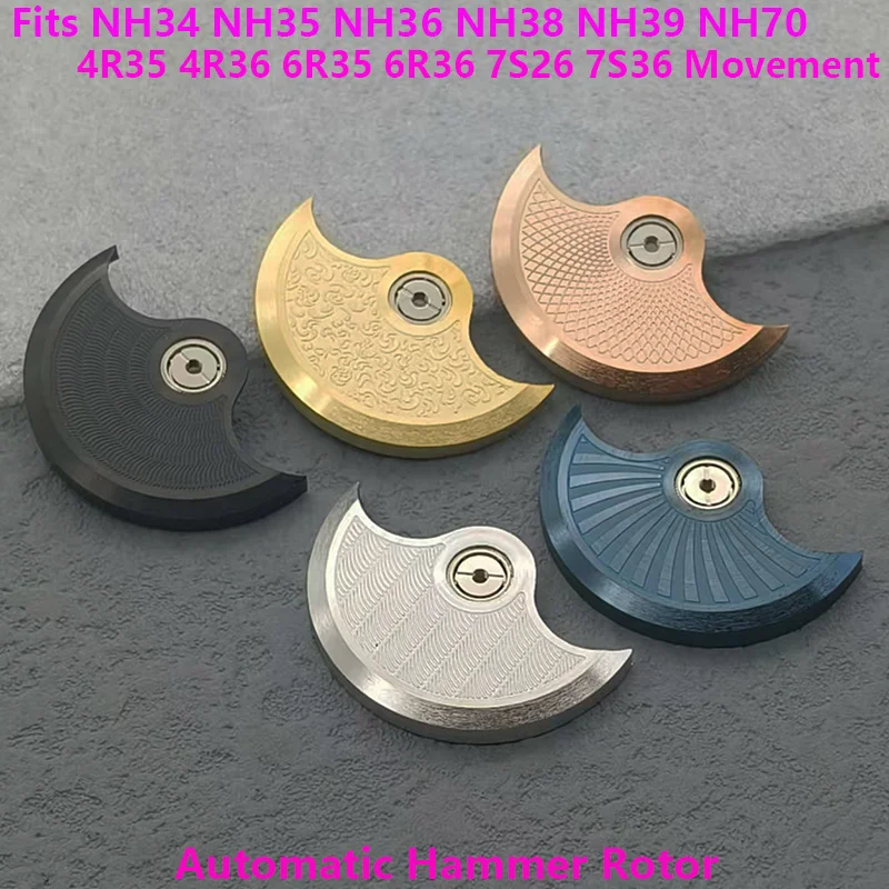 Mod NH35 NH36 Automatic Hammer Rotor Fits NH34 NH36 NH38 NH39 NH70 4R 6R 7S NH35 Movement Pendulum Weight Watch Mechanical Refit