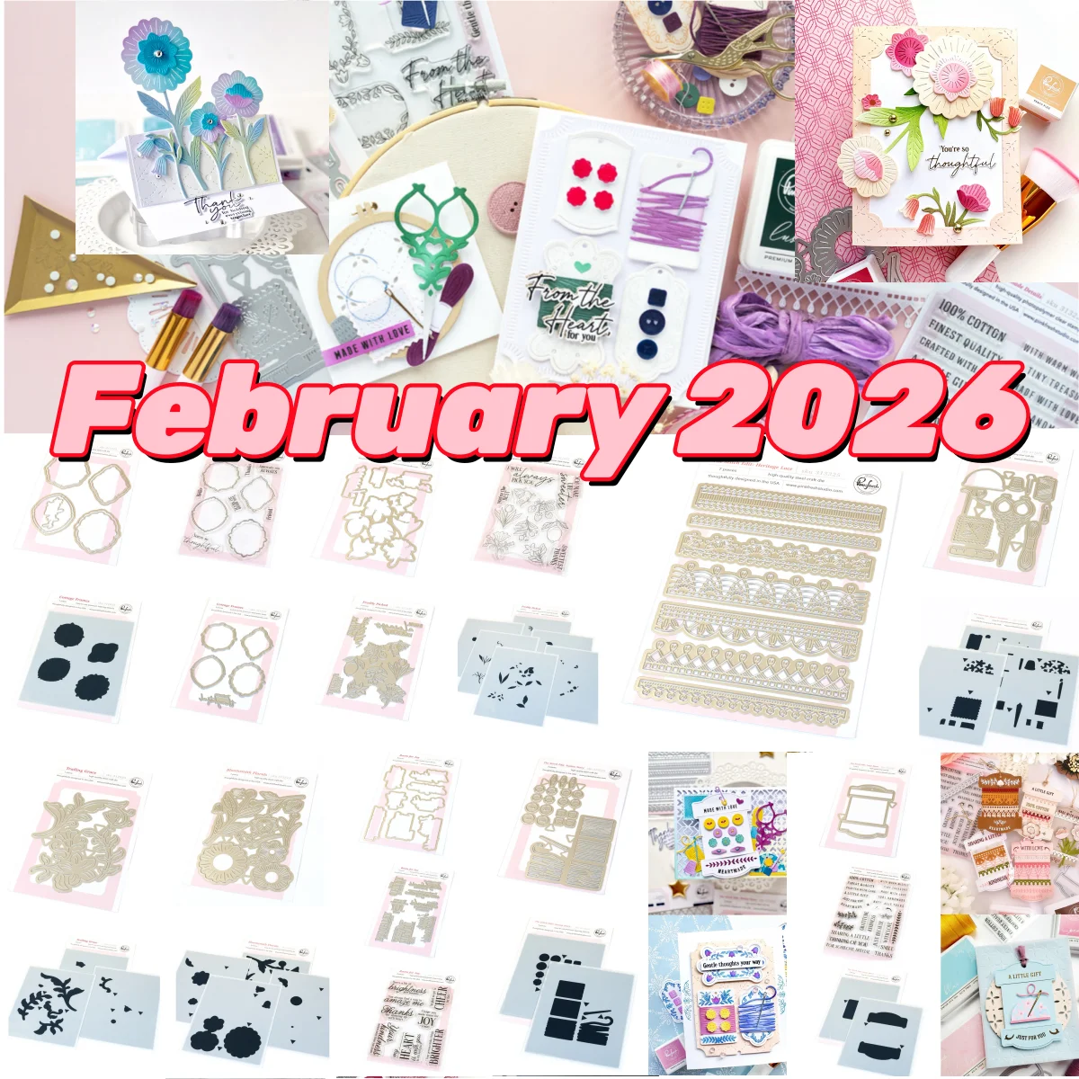 

Cottage Frames Florals Needle thread Tool Metal Cutting Dies Clear Stamp Stencil Hot Foil for DIY Decorating Scrapbook Card 2026