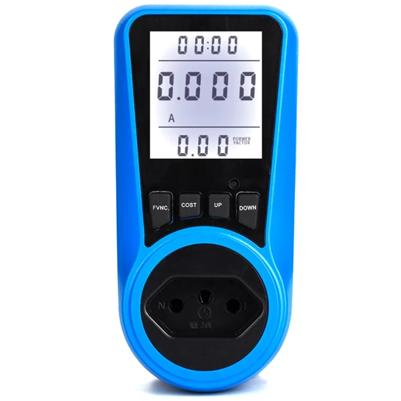 Socket Digital Current Meter Voltmeter AC Power Meter Time Watt Power Energy Tester Wattmeter EU Plug