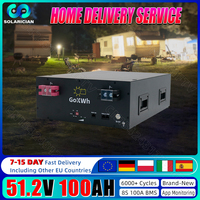 EU Stock Grade A 48V 100Ah LiFePO4 Battery Pack Built-in BMS Lifepo4 Rechargeable Batteri CAN RS485 For Home Solar Energy Storag
