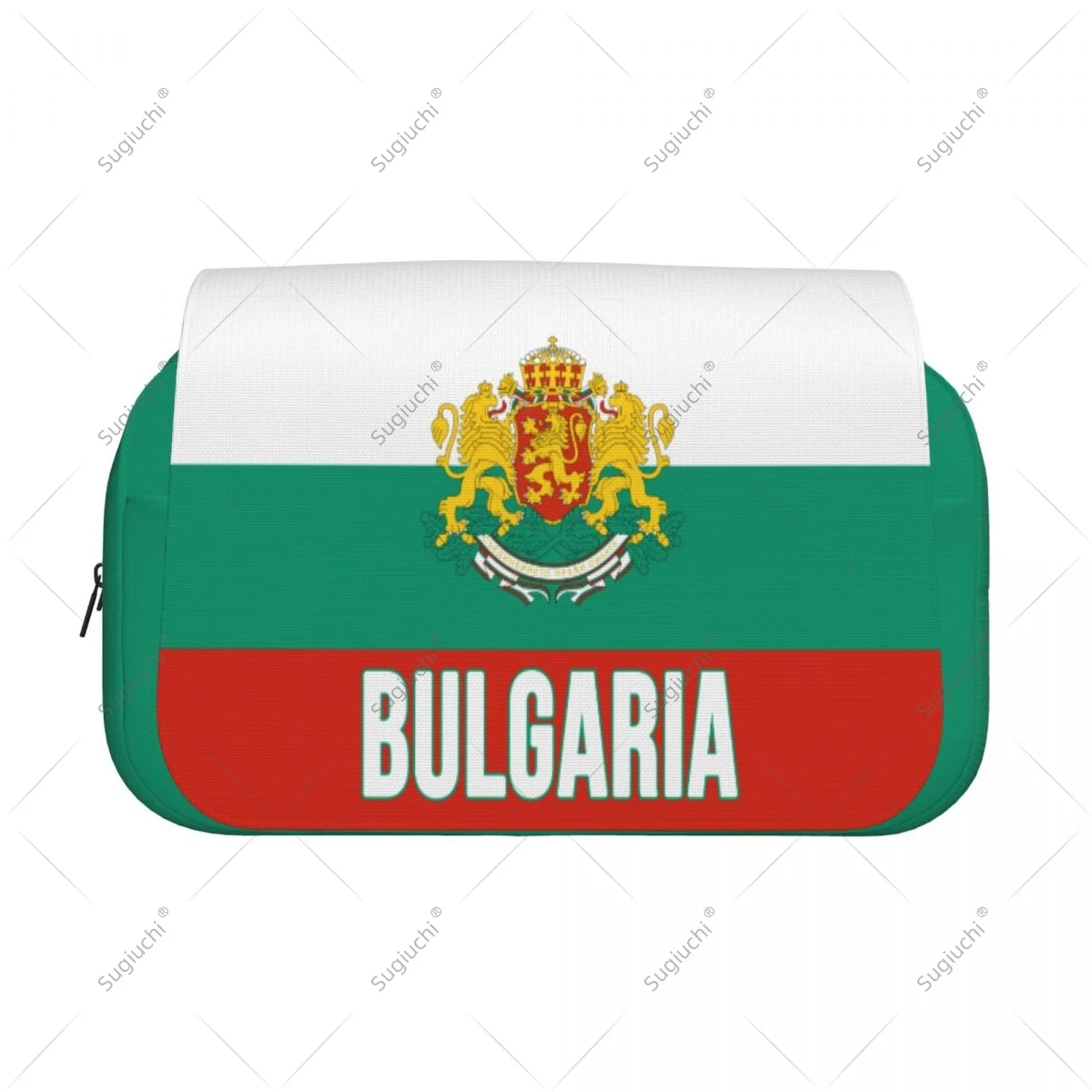 Pencil Case Scissors Bags 3D Bulgaria Flag Double-layer Oxford Cloth Stationery Storage Pen Box Case