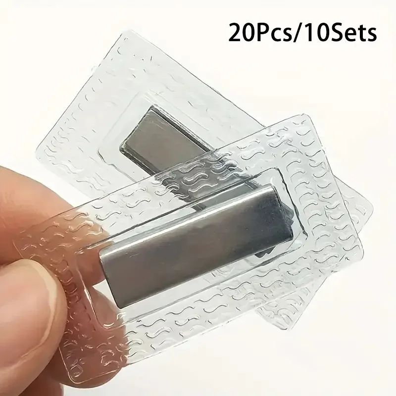 20pcs/10sets Strong Magnetic Buckles, Square Invisible Invisible Invisible Buckles, Clothing Box Bag Packaging Magnetic Buttons