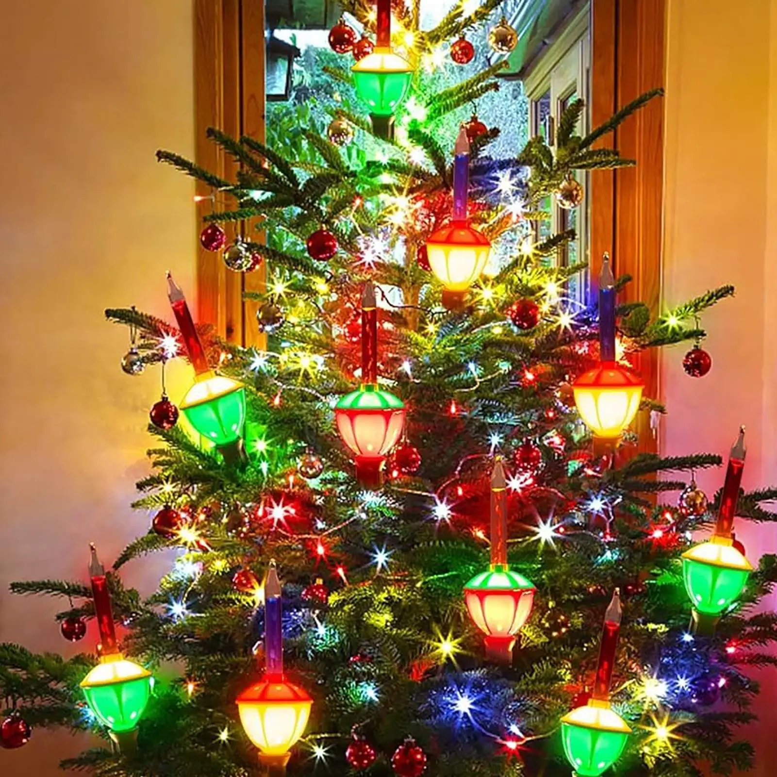 Multicolor Christmas Bubble Lights Novelty Lights Traditional Christmas Bubble Light 3pcs Replacement Bulbs Red Blue Classic