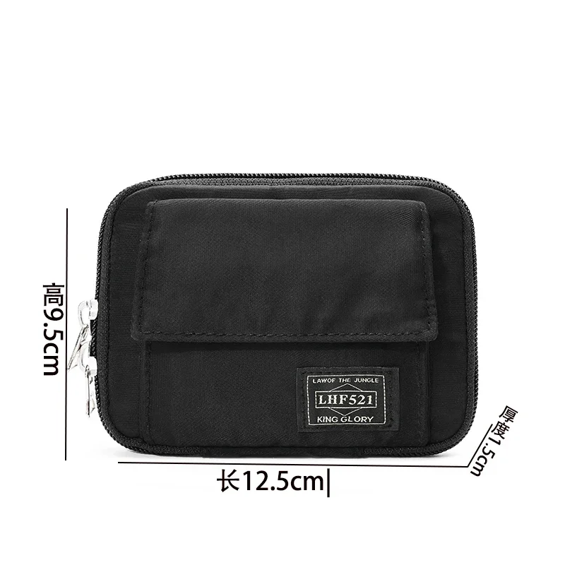 New Men\'s Oxford Short Wallets Casual Youth Mini Coin Purse Unisex Card Bag ID Storage Bag Trend Small Flip Cigarette Bag