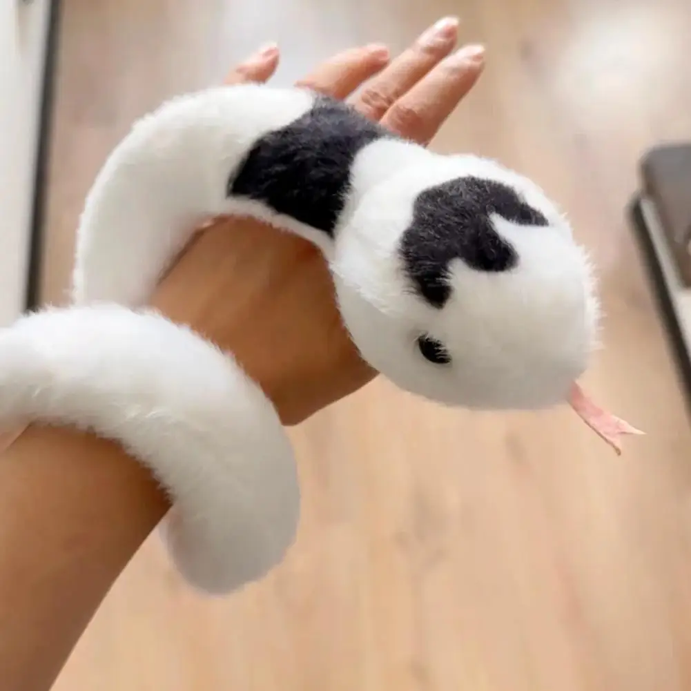 Mini Cute Cartoon Stuffed Animal Snake Plush Toy Desktop Ornaments Snake Year Mascot Plush Snake Doll  Cute Plush Skeleton Snake