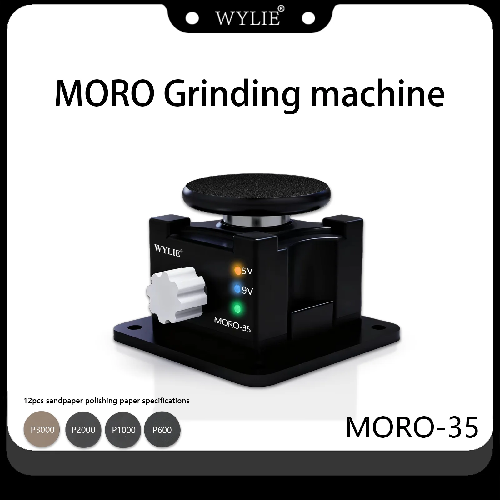 

WYLIE MORO-35 Disc Polishing Grinding Machine for Tweezers Blades Metal Wood Plastic Jade Grinding Repair Tool