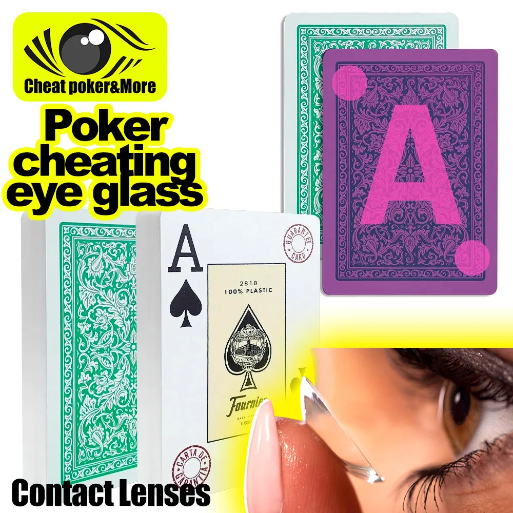 

Fournier-Plastic UV Marked Playing Cards Infrared Reader Magic Show Deck Anti poker cheating device cheating ring eye glass